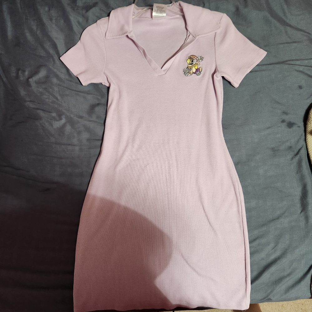 Purple Looney Toon Bodycon Mini Dress